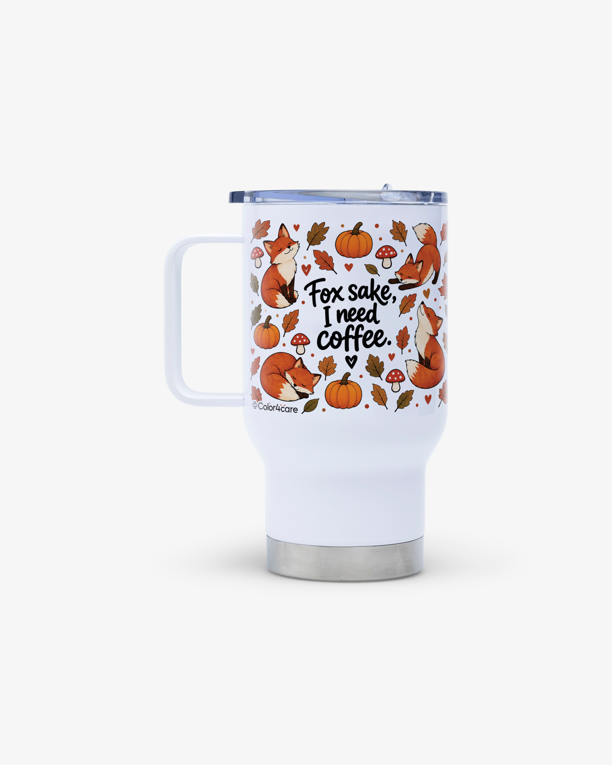 Termosmugg Fox sake, I need coffee Orange
