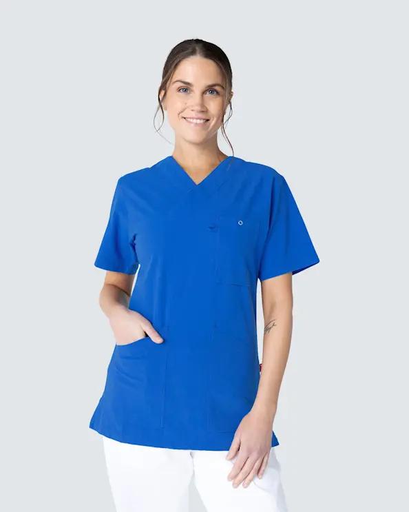 South West Cotton Crinkle Carin Sininen Pusero Naiset