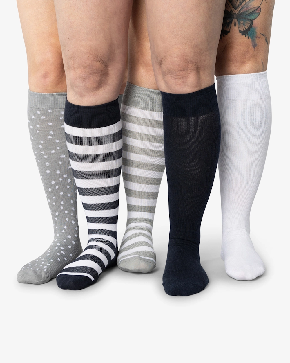 Stödstrumpor Grey 5-pack