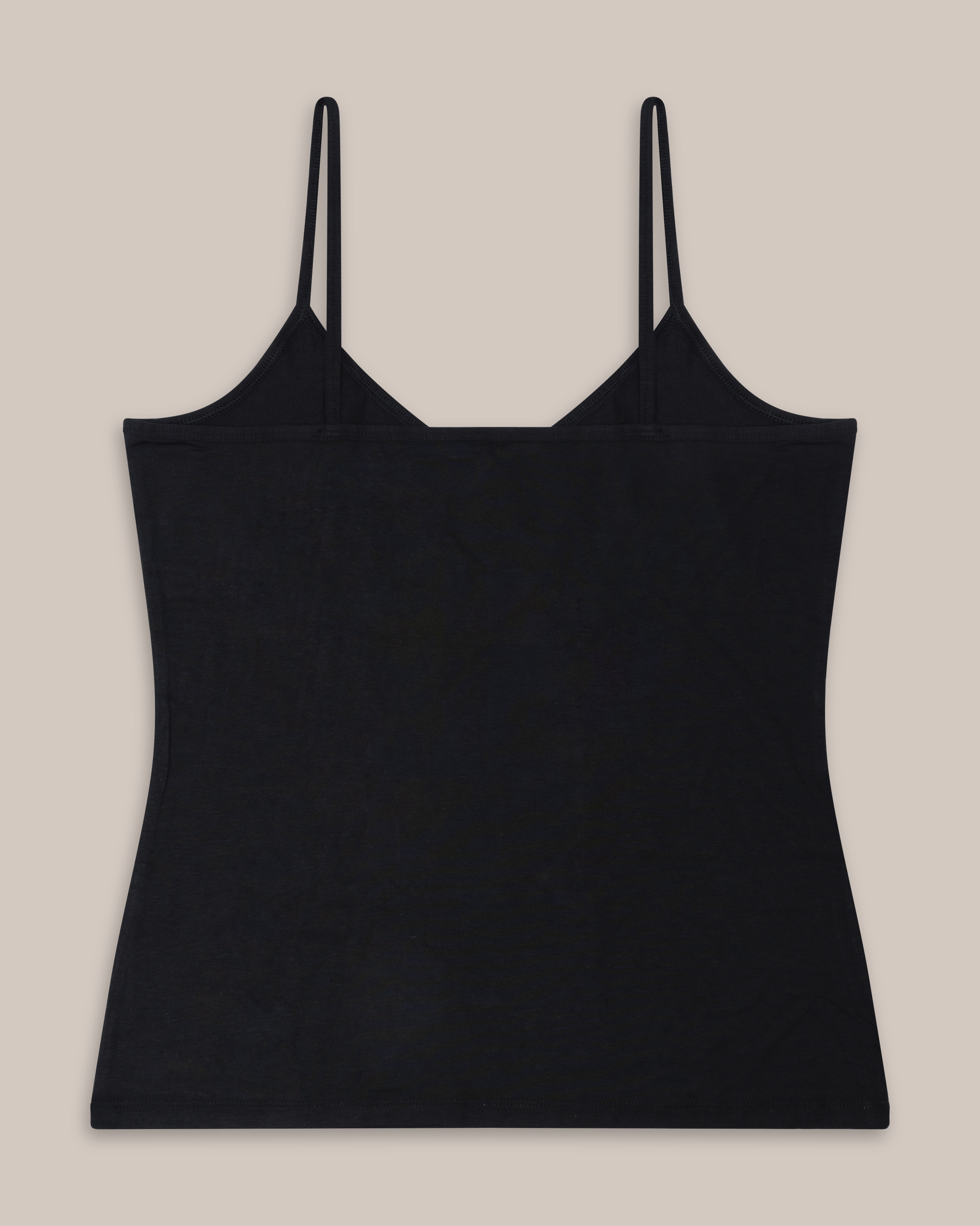 Singlet Ellen Bambus V-hals Sort