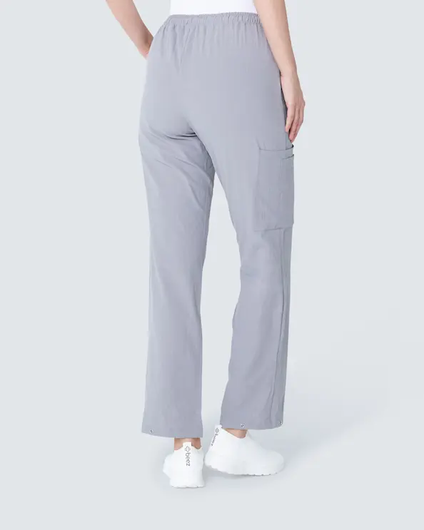Hejco Crinkle Drew Hopeanharmaa Housut Unisex