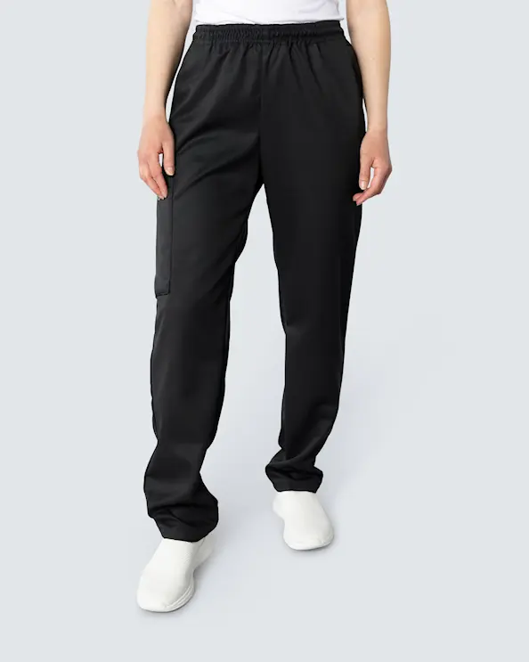 Almedahls Svart Bukse med Strikk Tencel Unisex