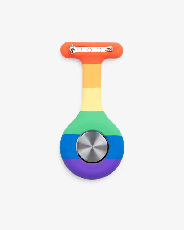 Sjuksköterskeklocka Valencia Pride Randig