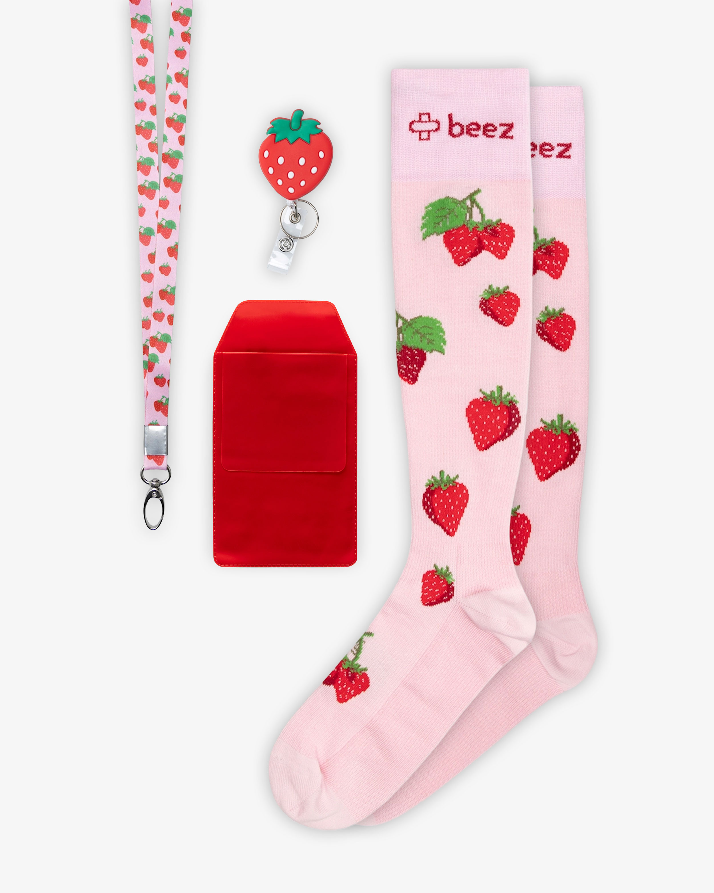 Stödstrumpor Kit Jordgubbar