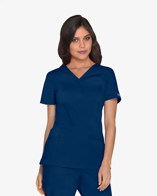 Cherokee Core Stretch Mock Wrap Top WWE4728 Merellinen