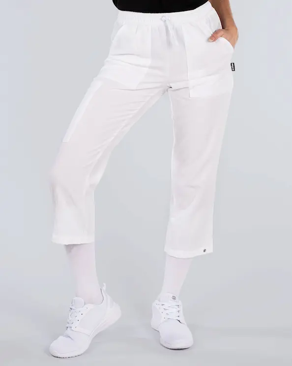 Hejco Crinkle Kari Hvid 3/4 Bukser Unisex