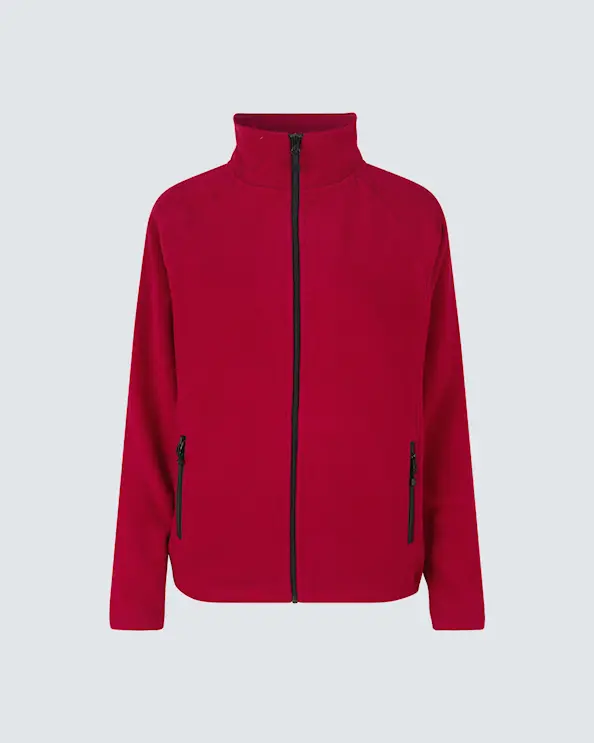 ID Identity Cardigan Microfleece Dam Röd