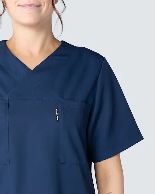 Almedahls Marinblå Klänning Tencel