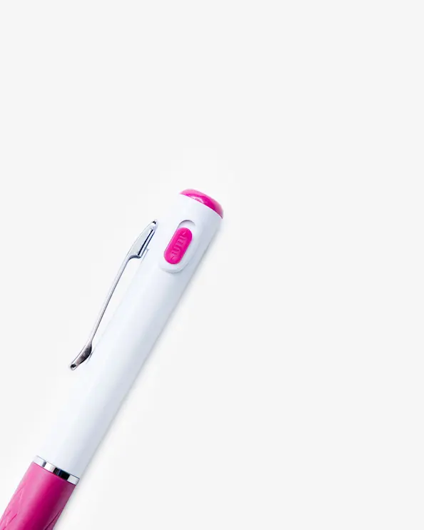 Penn med lampe, Rosa