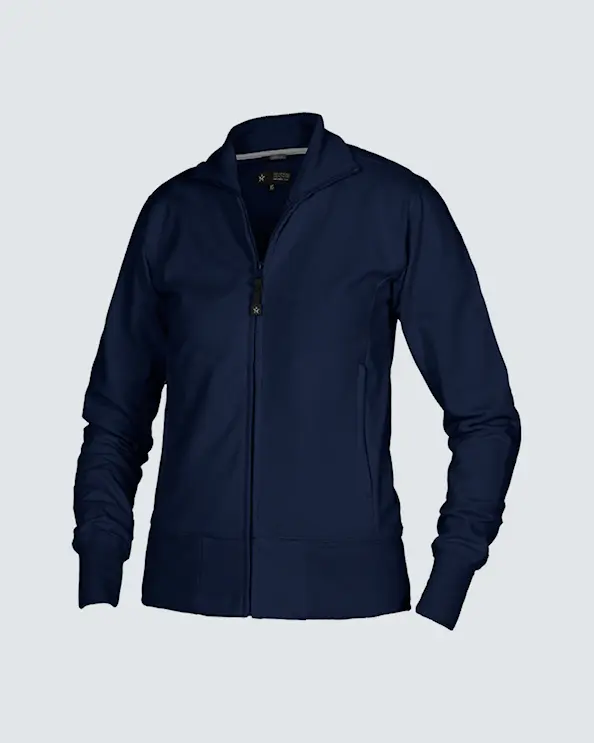 Texstar Sweatshirt med dragkedja Dam Marin
