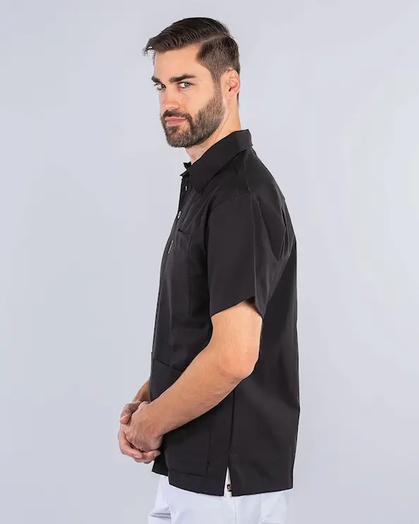 Almedahls Sort Busseronne med Krave Unisex