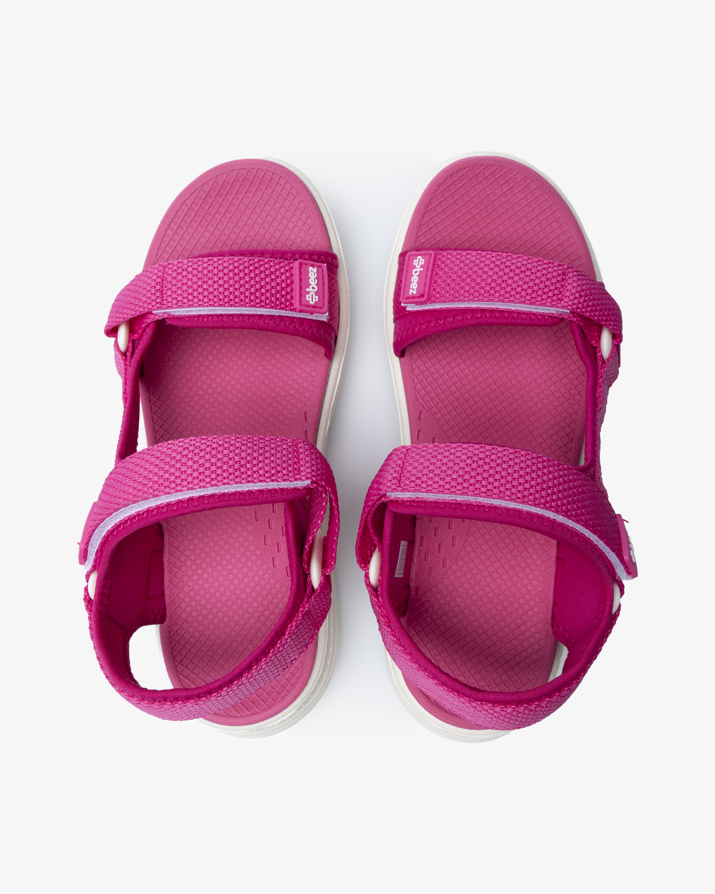 Beez Zen Velcro Sandal Mørk rosa