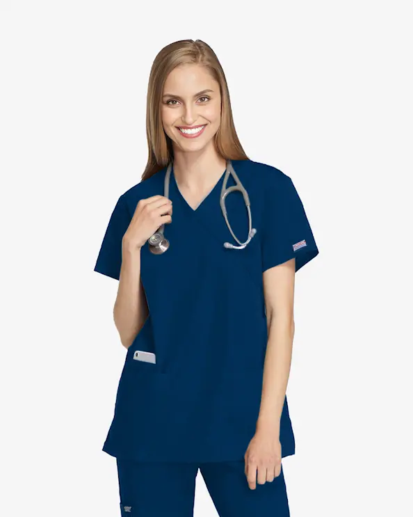 Cherokee Originals Mock Wrap Top WWE4801 Marin