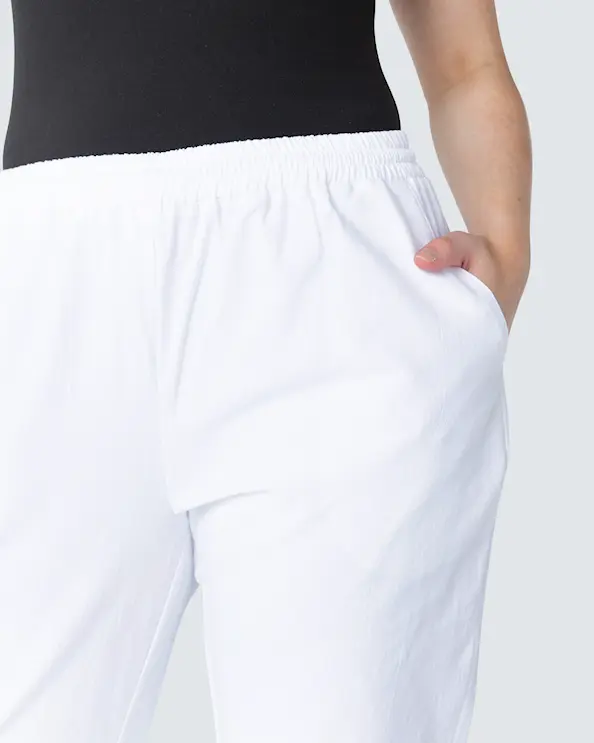 Almedahls Hvit Capribukse Unisex