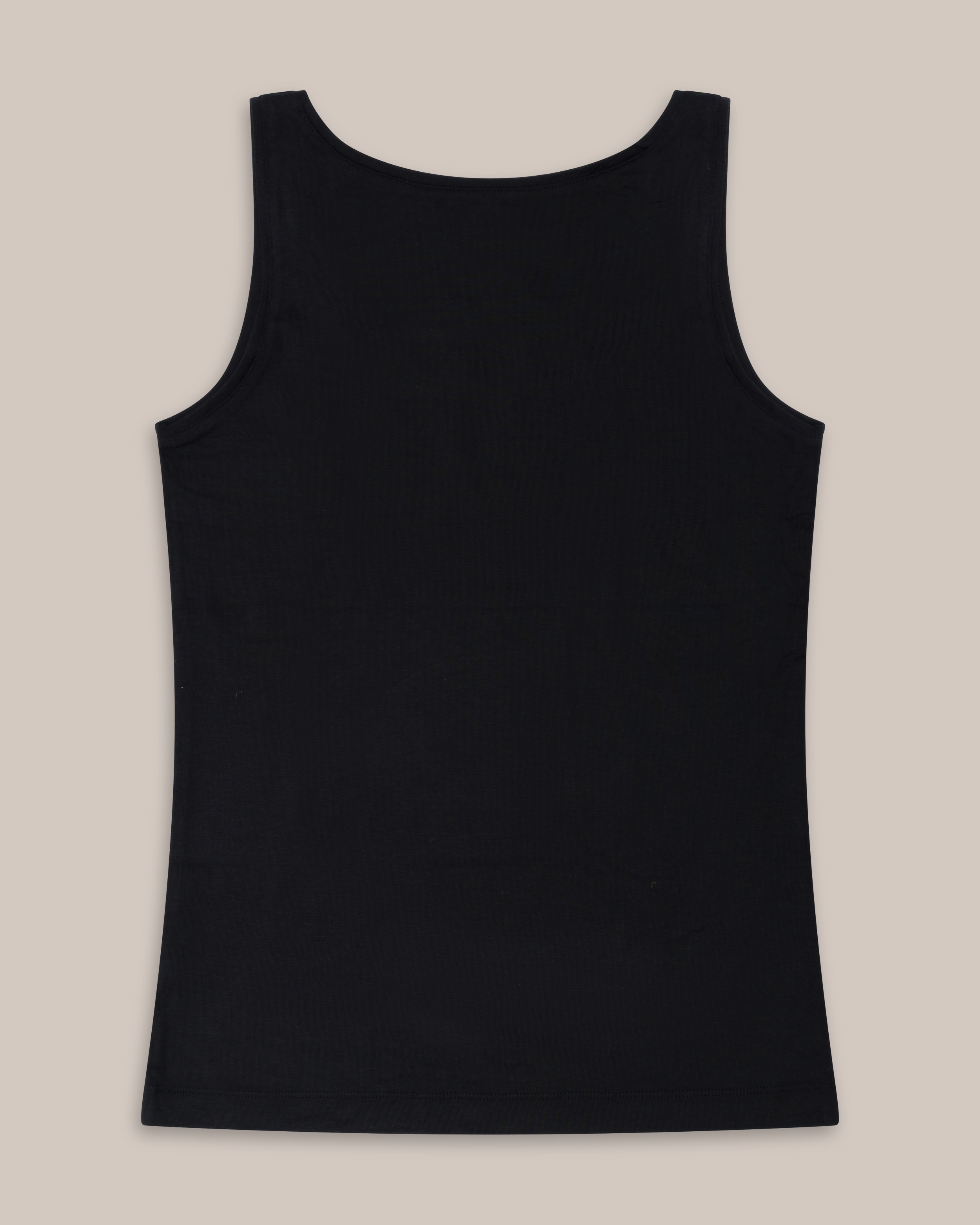 Singlet Ellen Bambus Brede Skulderstropper Sort