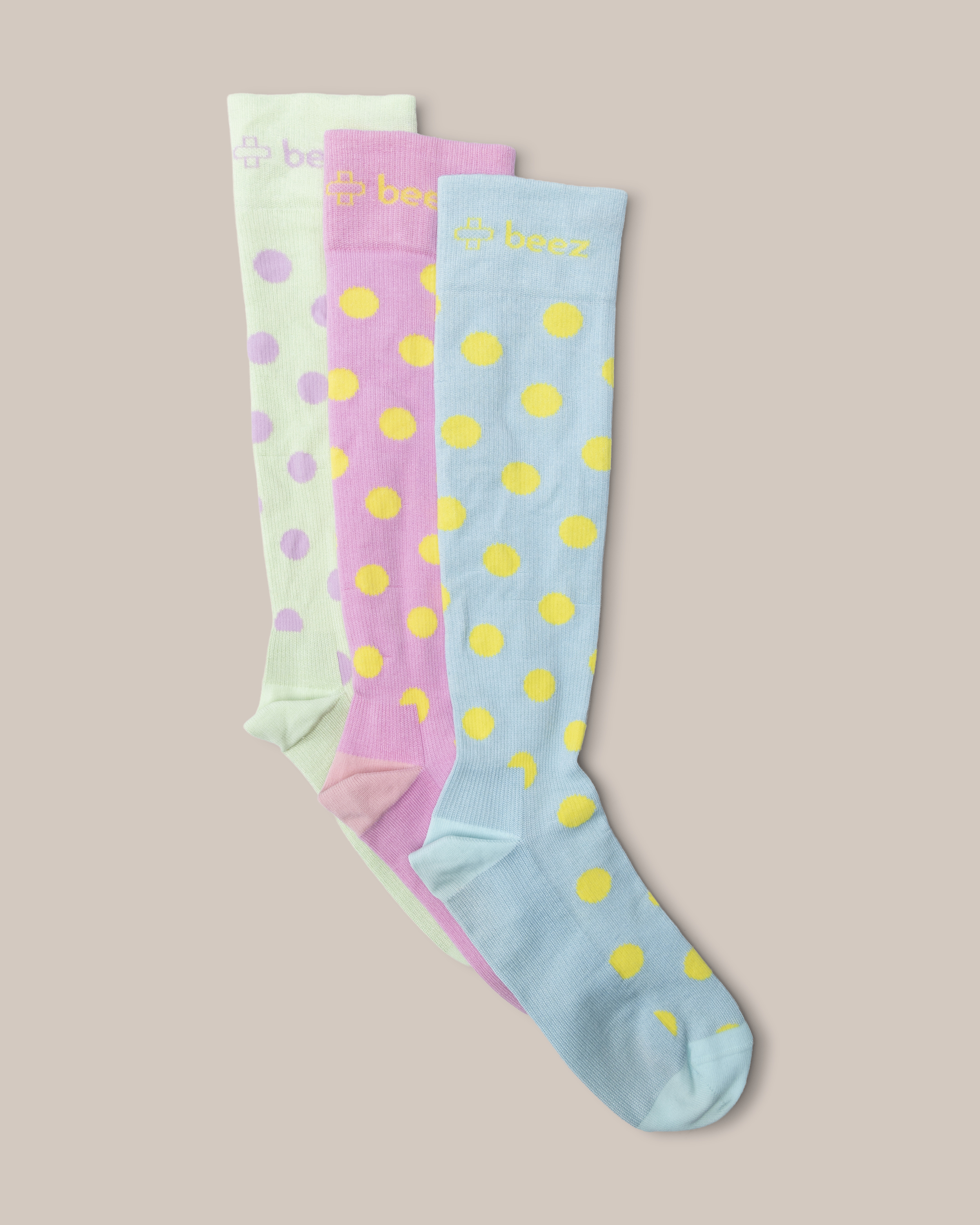 Stödstrumpor Vera Prickig 3-pack