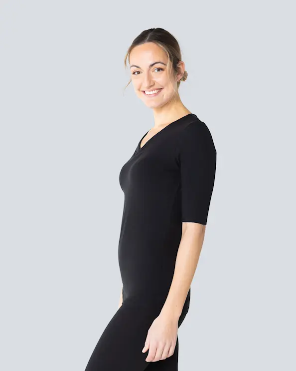 Beez Basics T-shirt med ¾-ærme Sort