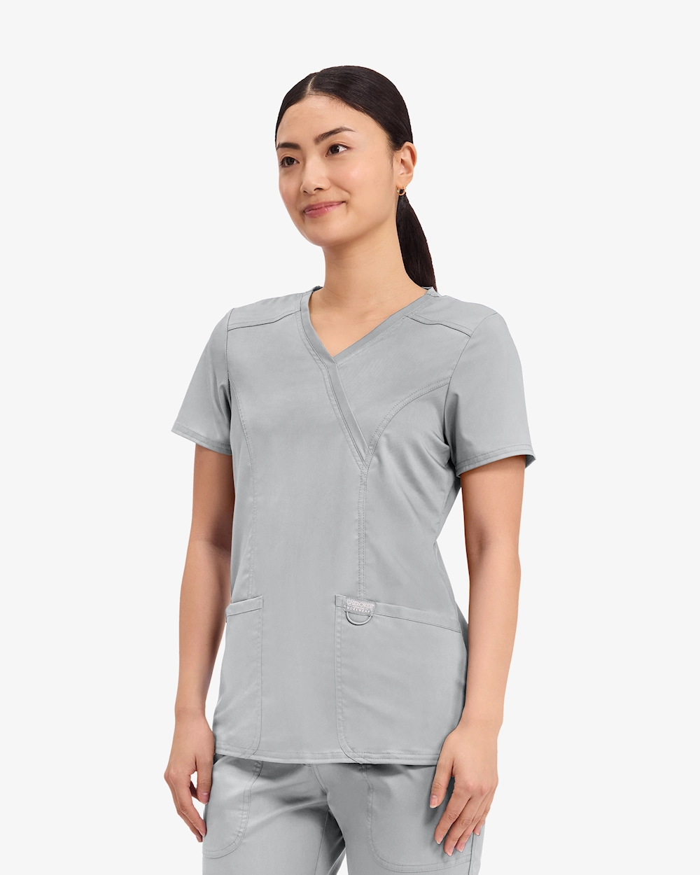 Cherokee Revolution Mock Wrap Top WWE610 Harmaa