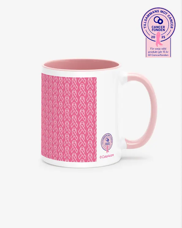 Mugg Rosa bandet Mörkrosa