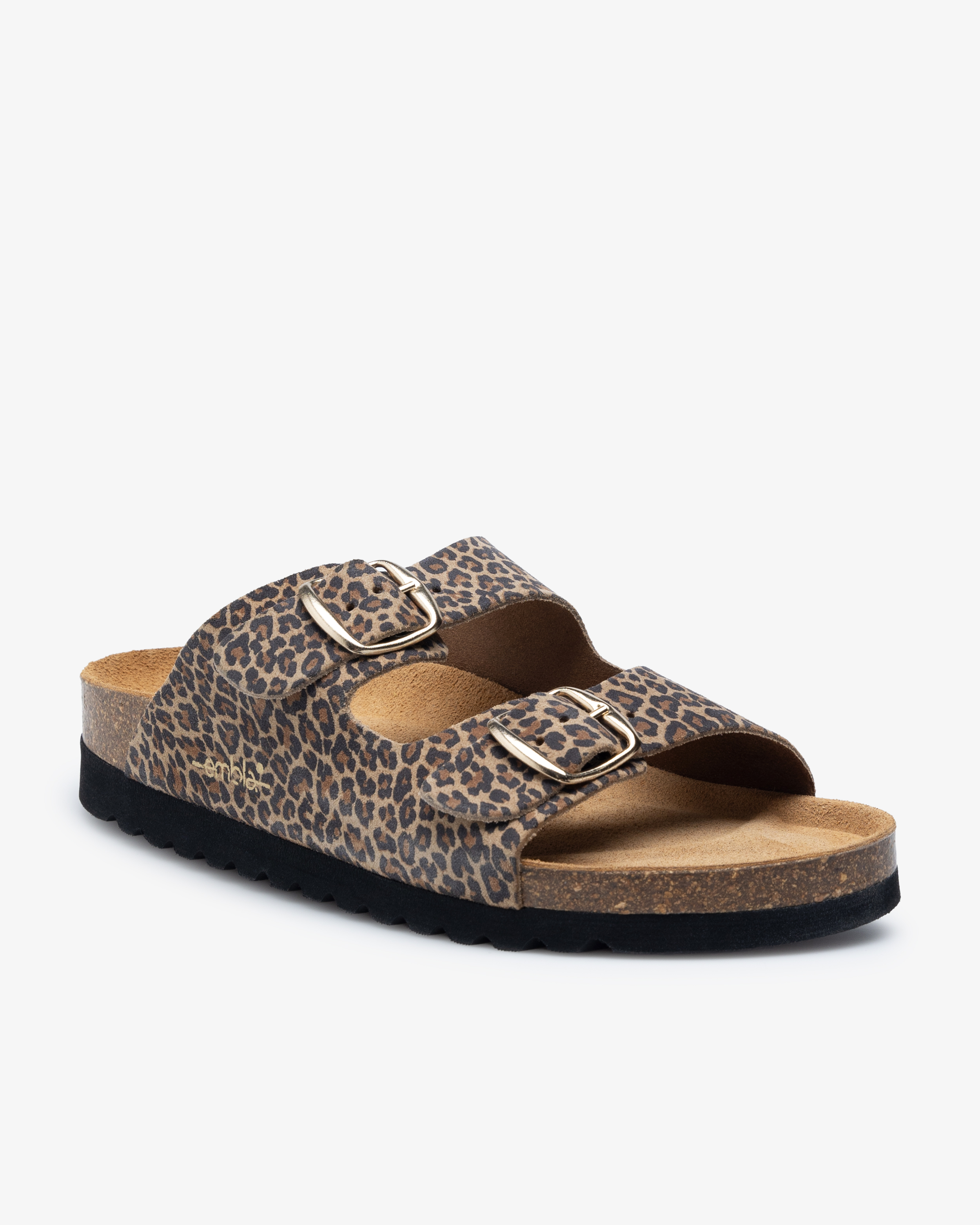 Embla 2736 Damesandal Airbed Leopard Bronze