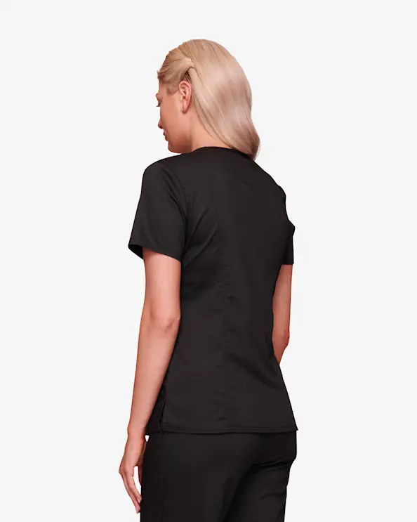 Cherokee Core Stretch Mock Wrap Top WWE4728 Musta