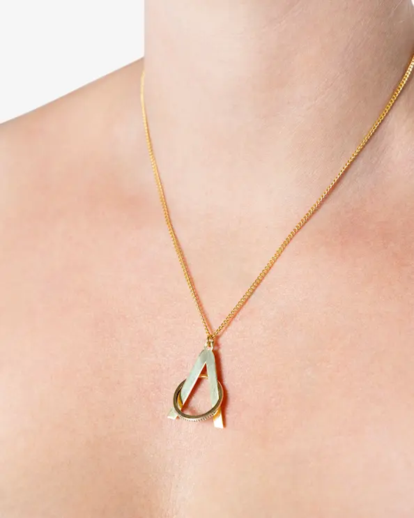 Halsband Ringhållare Lambda Guld