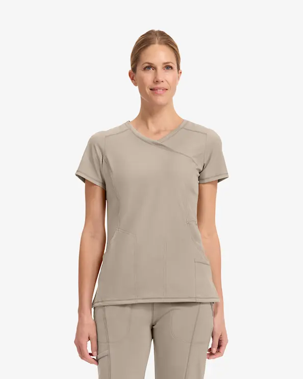 Infinity Mock Wrap Top CKE2625A Khaki