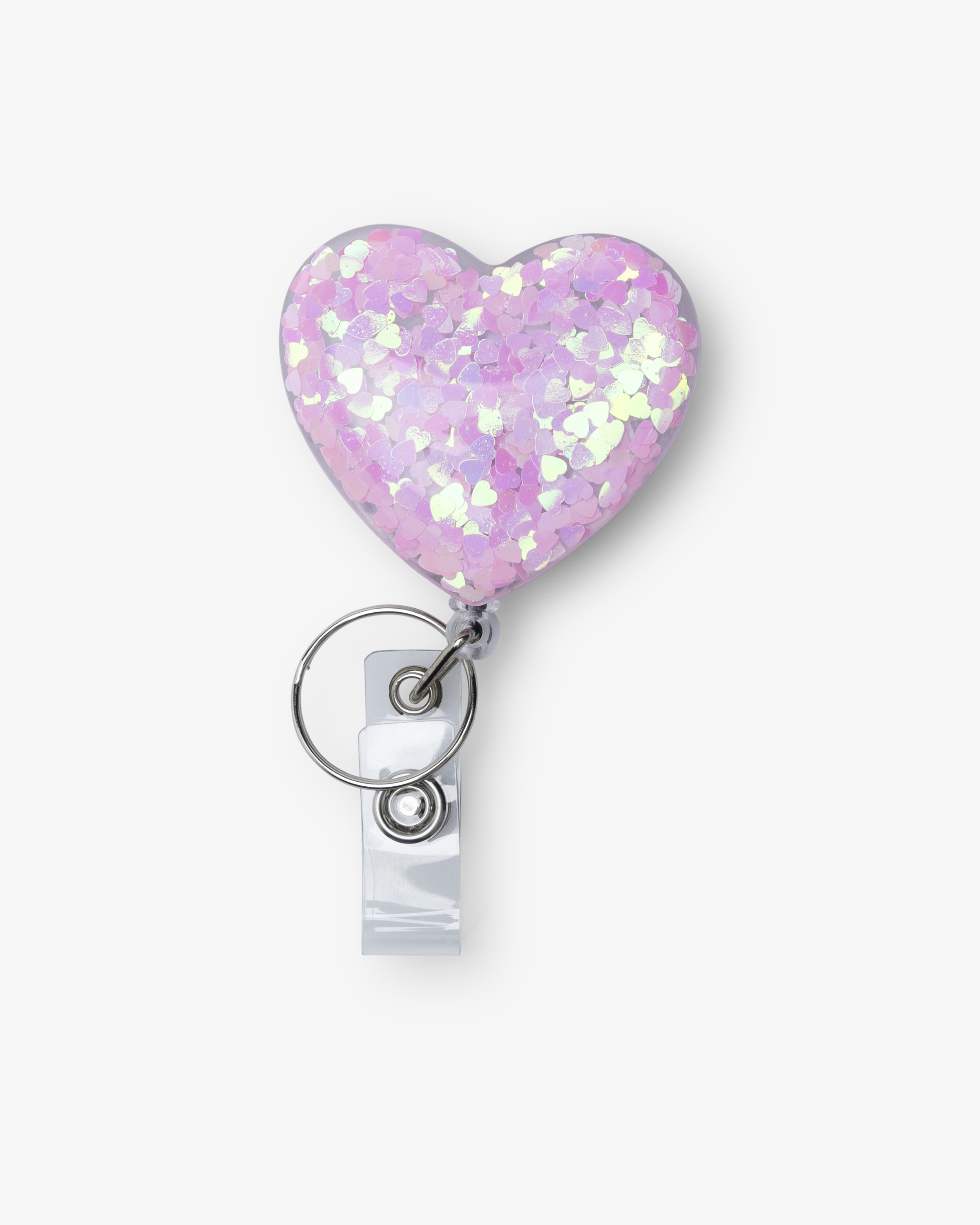 Jojo-Kartenhalter Glitzerherz Hellrosa