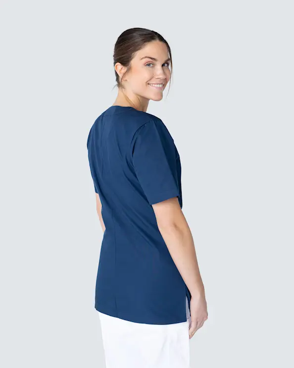South West Staccato Alva Marineblå V-bluse Dame