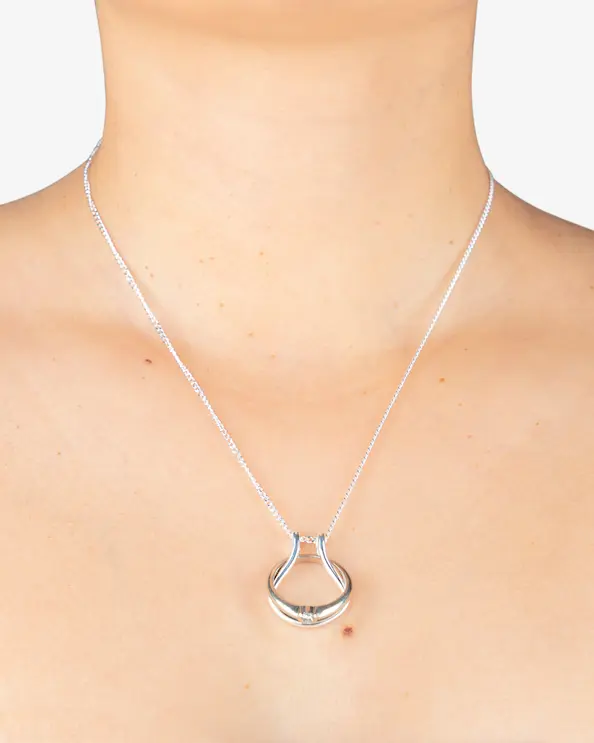 Halsband Ringhållare Loop Silver