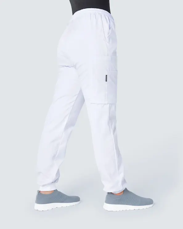 Almedahls Valkoinen Housut Joustinneuloksella Stretch Unisex