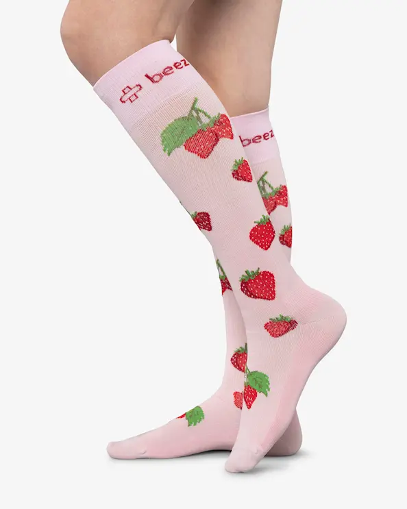 Beez Støttestrømpe Joanna Lyserød