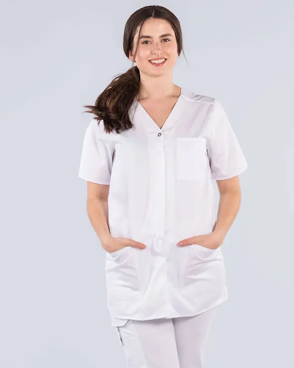 Kentaur Tencel Medical Hvid Skjorte Unisex