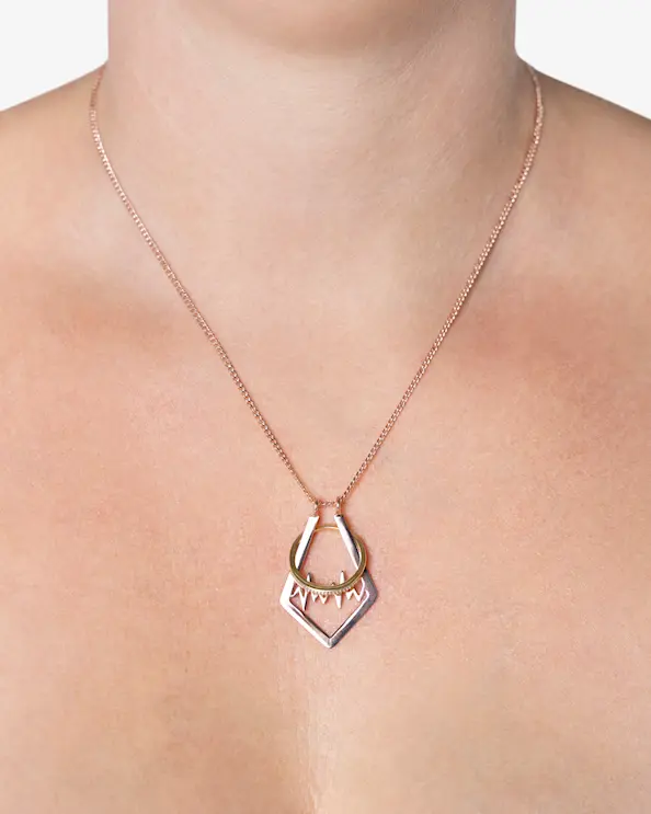 Halsband Ringhållare EKG Rosé