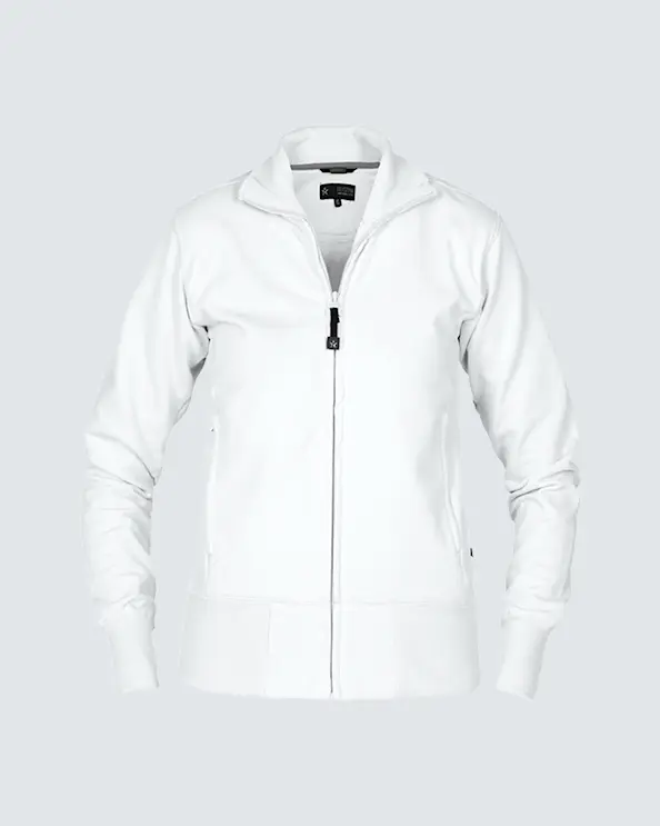 Texstar Sweatshirt med dragkedja Dam Vit