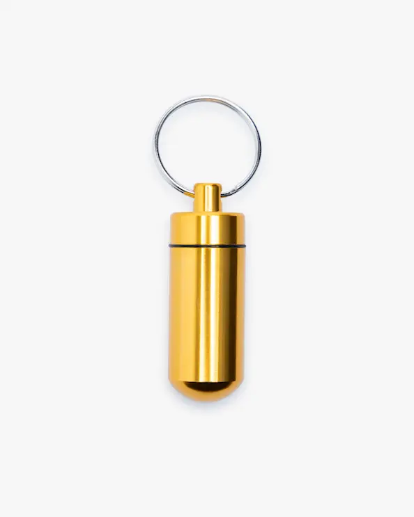 Pilleæske Vandtæt Guld