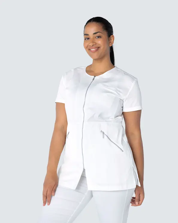 WAW Leah Zip Top White