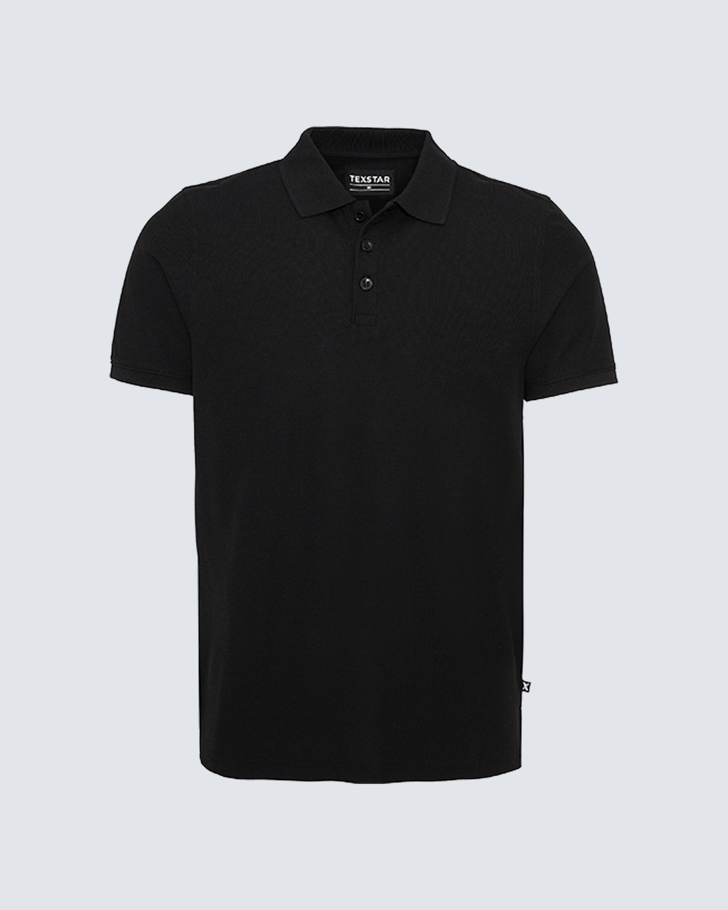 Texstar Classic Piké Herr Svart