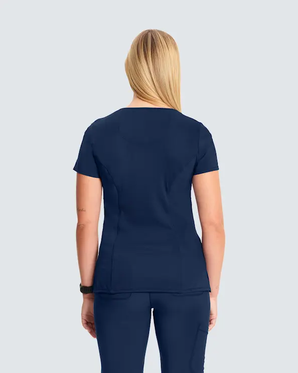 Infinity Mock Wrap Top CKE2625A Laivastonsininen