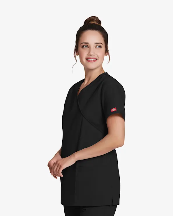 Dickies Signature Mock Wrap Top DKE632 Svart