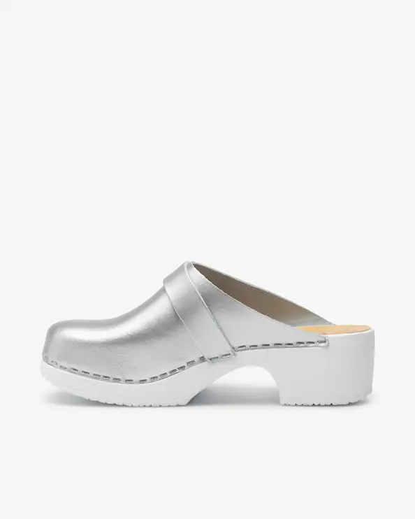 Beez Tradisjonell Silver Metallic Arbeidssko