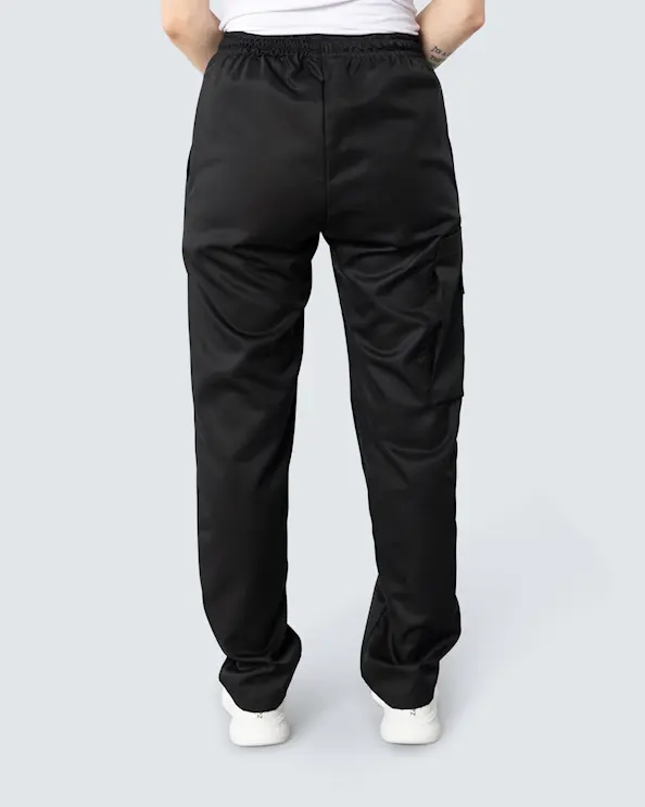 Almedahls Svart Bukse med Strikk Tencel Unisex