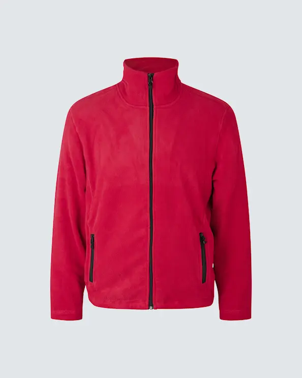 ID Identity Cardigan Microfleece til herrer Rød