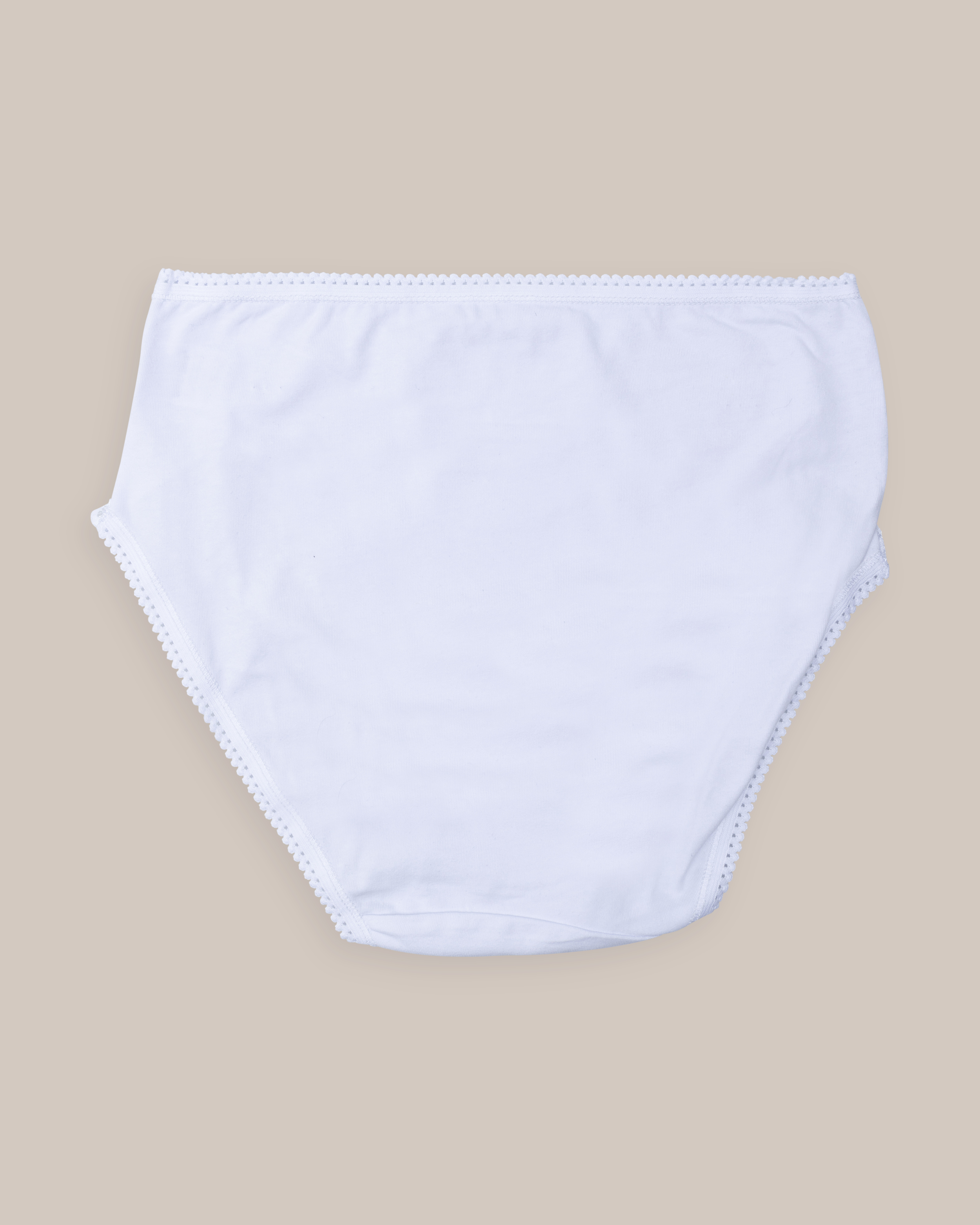 Truse Midi Hvid med Blonder 2-pak