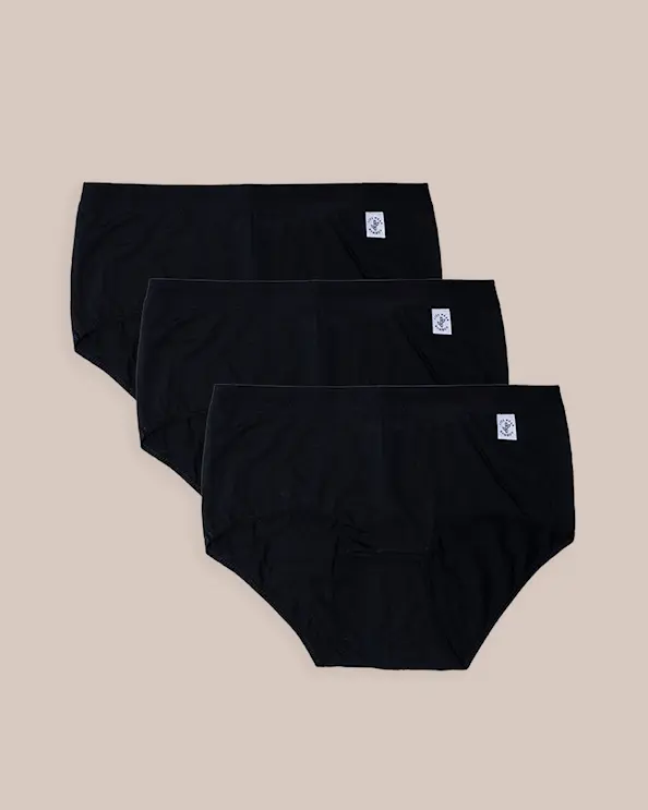 Hipster-Slip Ellen Bambus Schwarz 3-Packung