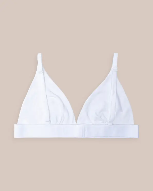 Triangel-BH Ellen Bambus Hvit