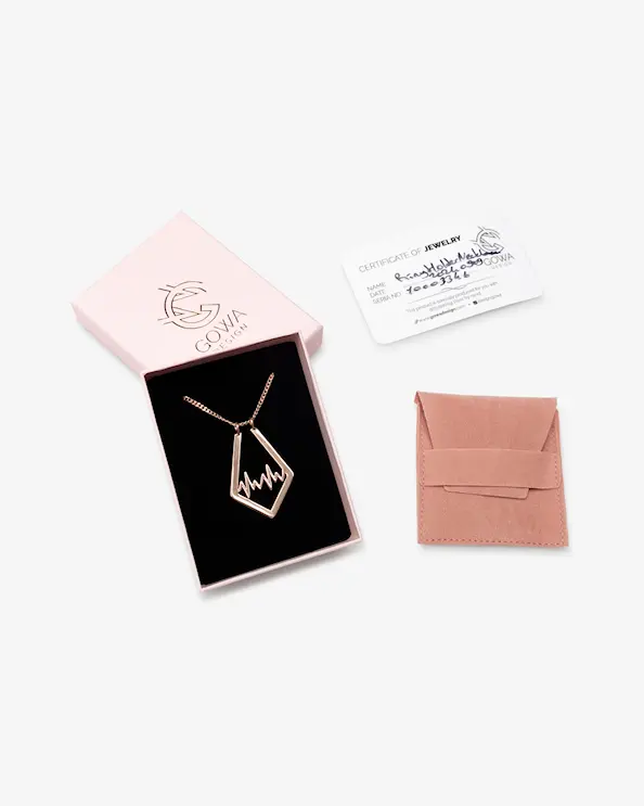 Halsband Ringhållare EKG Rosé