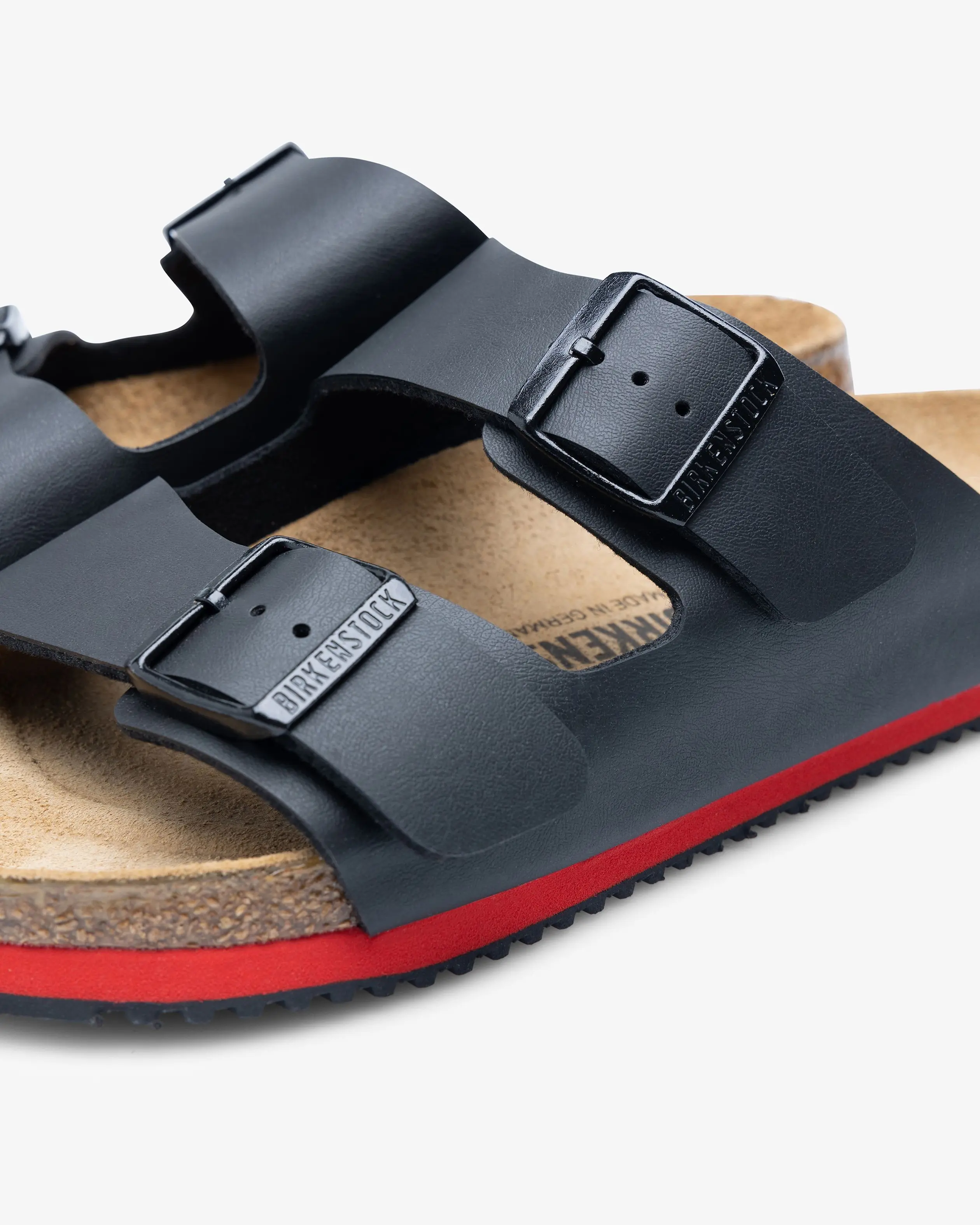 Birkenstock Pro Arizona Sandal Svart/Röd |Color4care