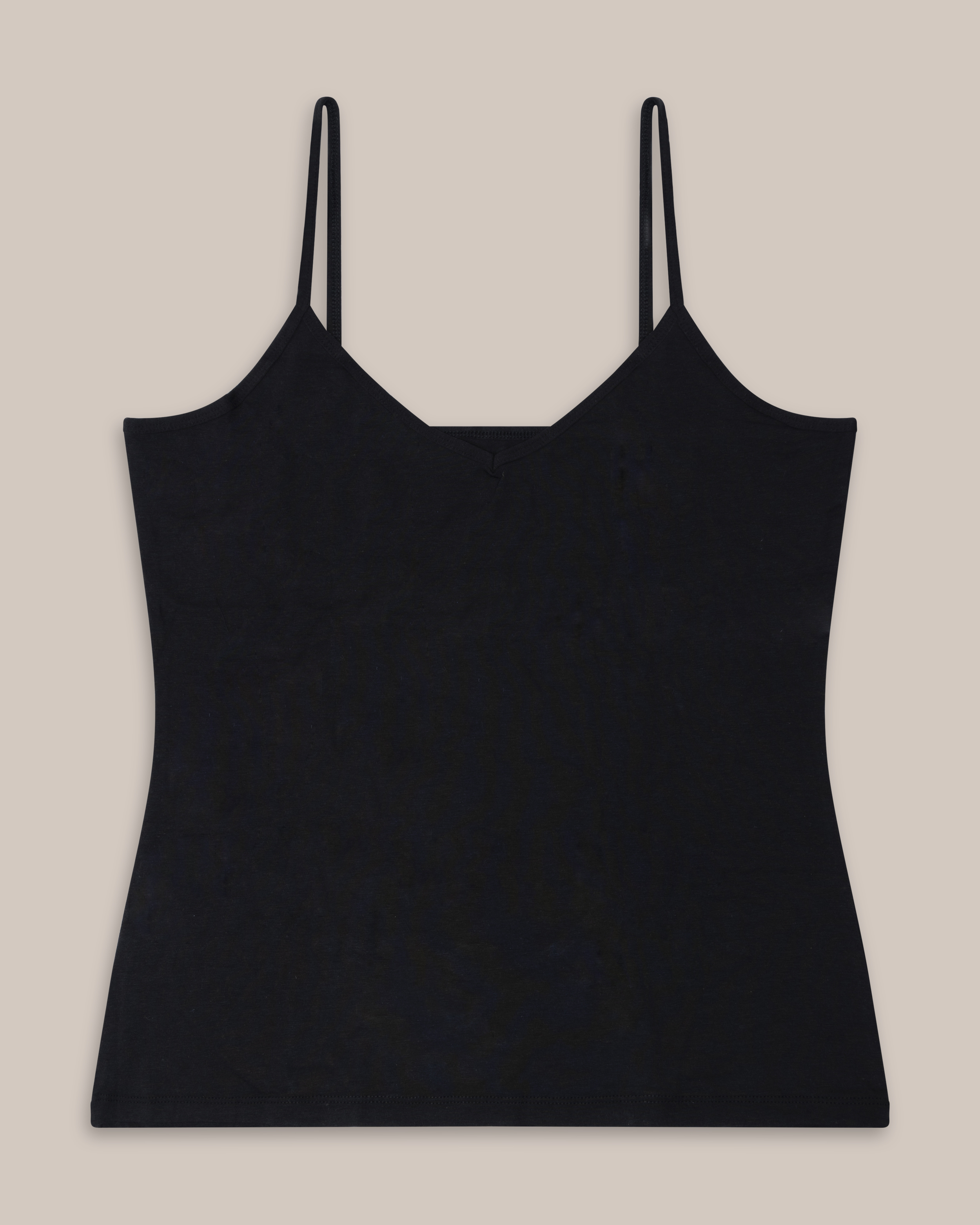 Singlet Ellen Bambus V-hals Sort