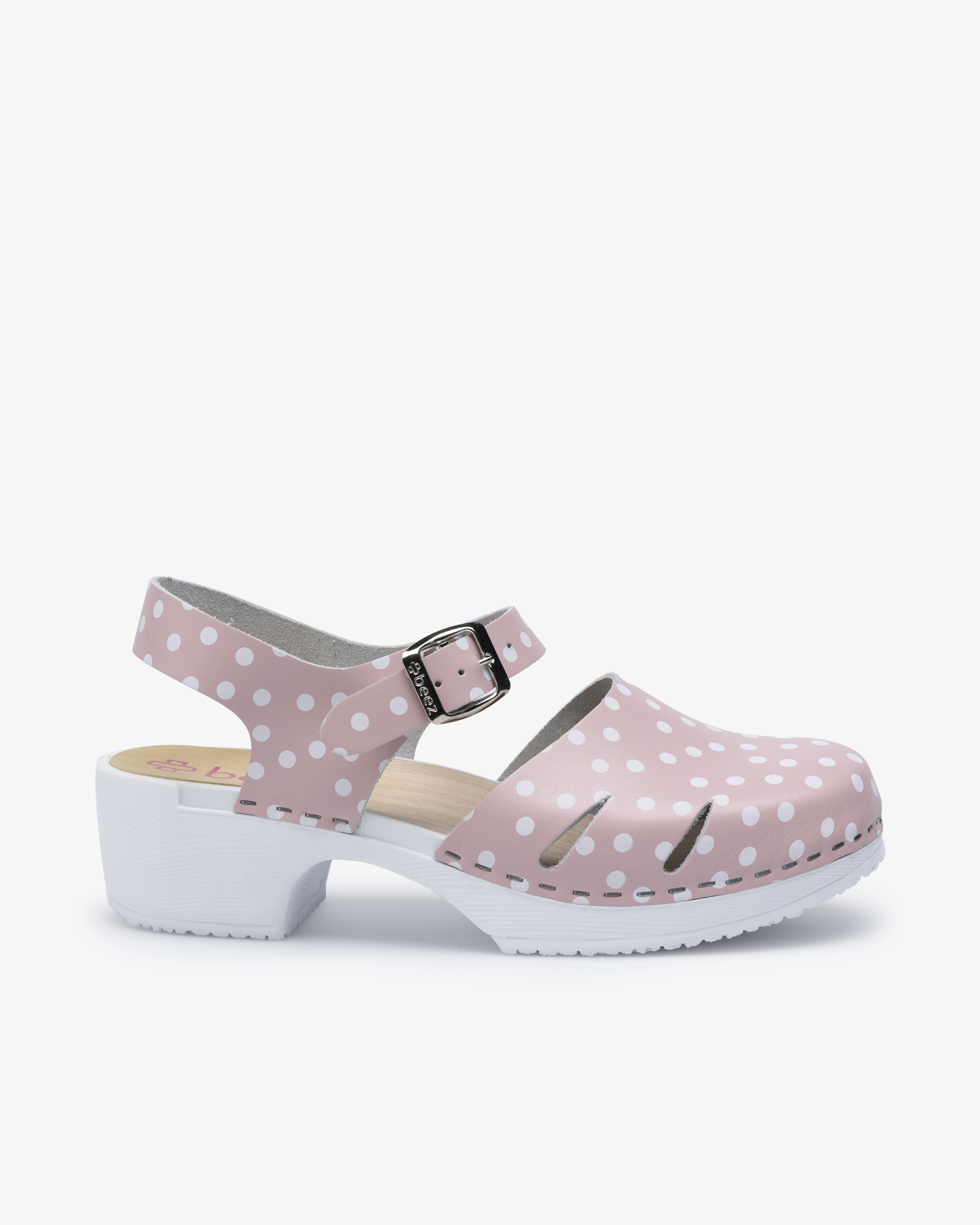 Beez Très Chic Arbejdssko Lyserød/Hvidprikket